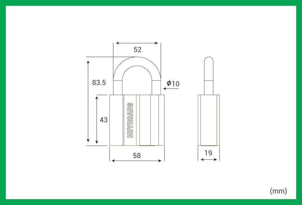 Thông số kỹ thuật Khóa treo chìa HC 10