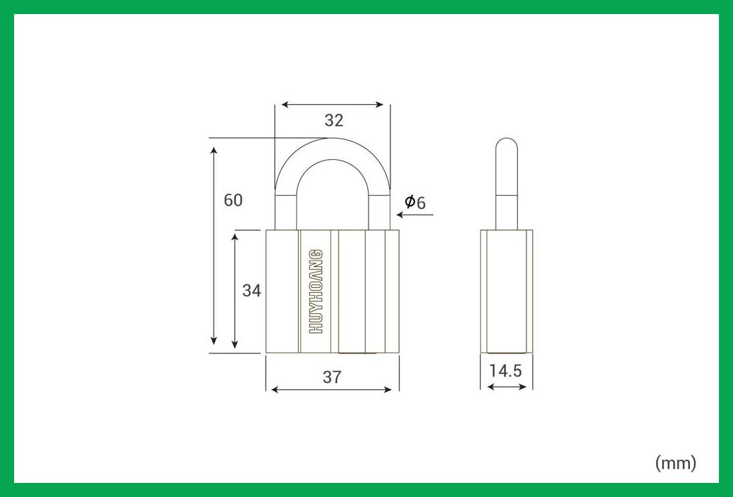 Thông số kỹ thuật Khóa treo chìa HC 6