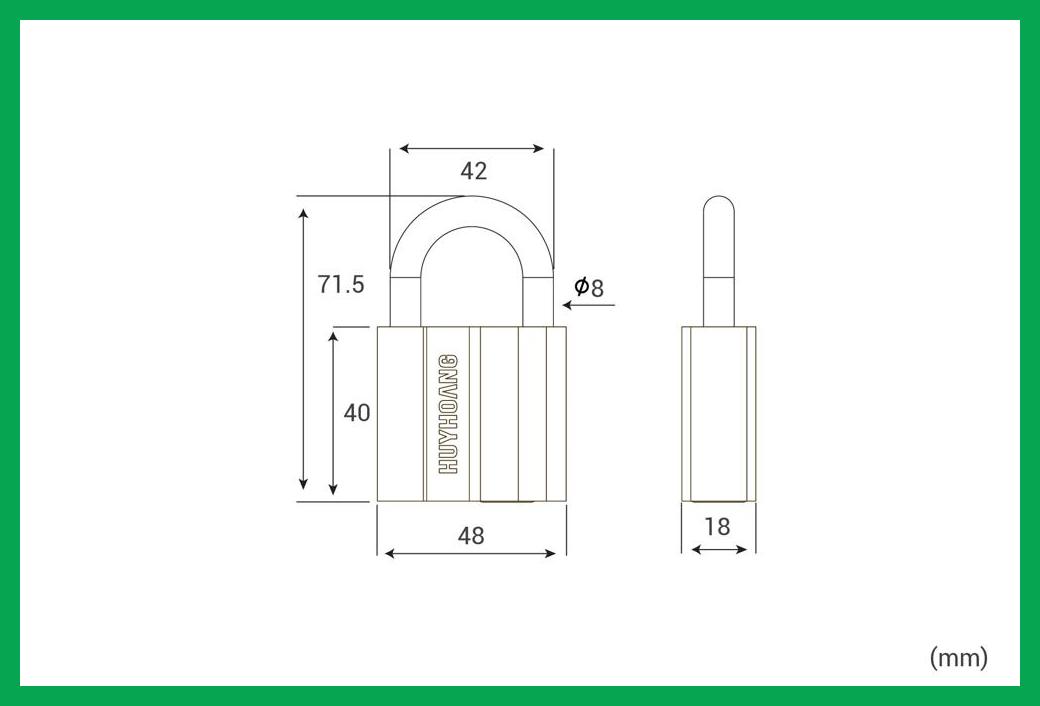 Thông số kỹ thuật Khóa treo chìa HC 8