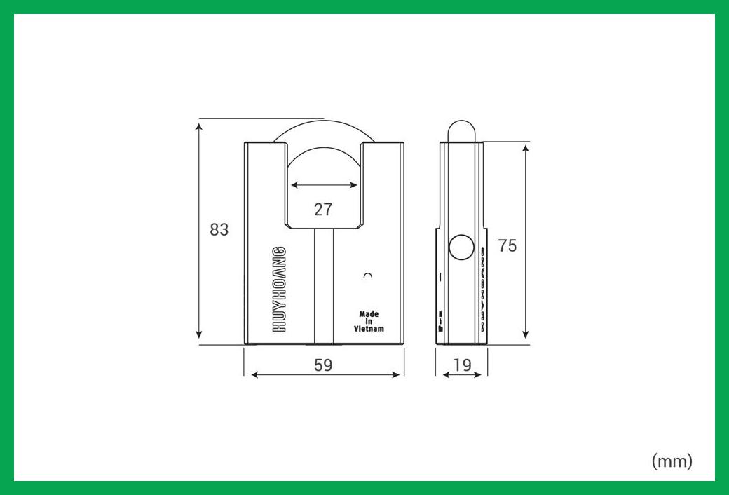 Thông số kỹ thuật Khóa treo chống cắt HC 10