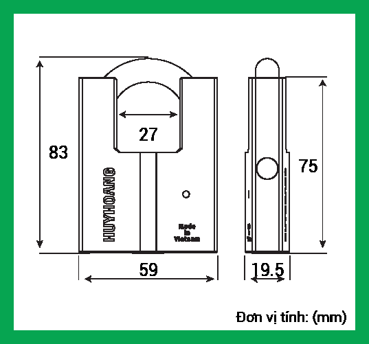 Thông số kỹ thuật Khóa treo chống cắt Titanium 10