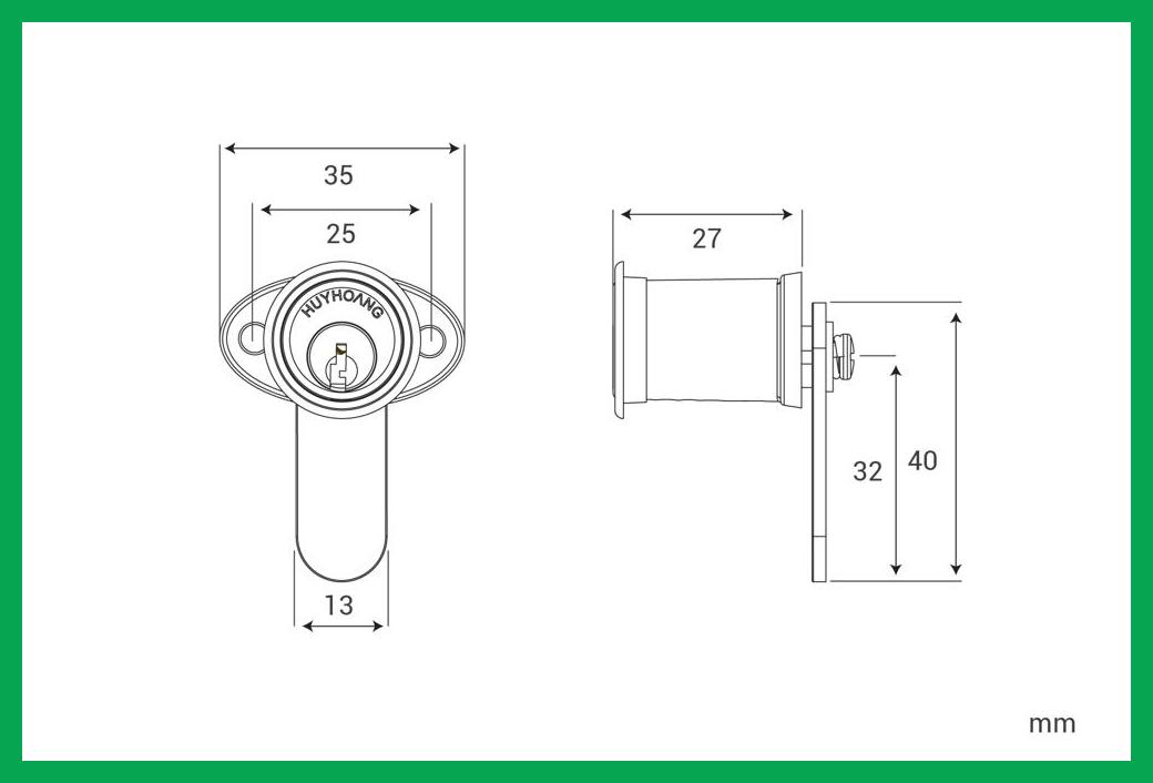 Thông số kỹ thuật Khóa tủ 02 - Khóa tủ Huy Hoàng