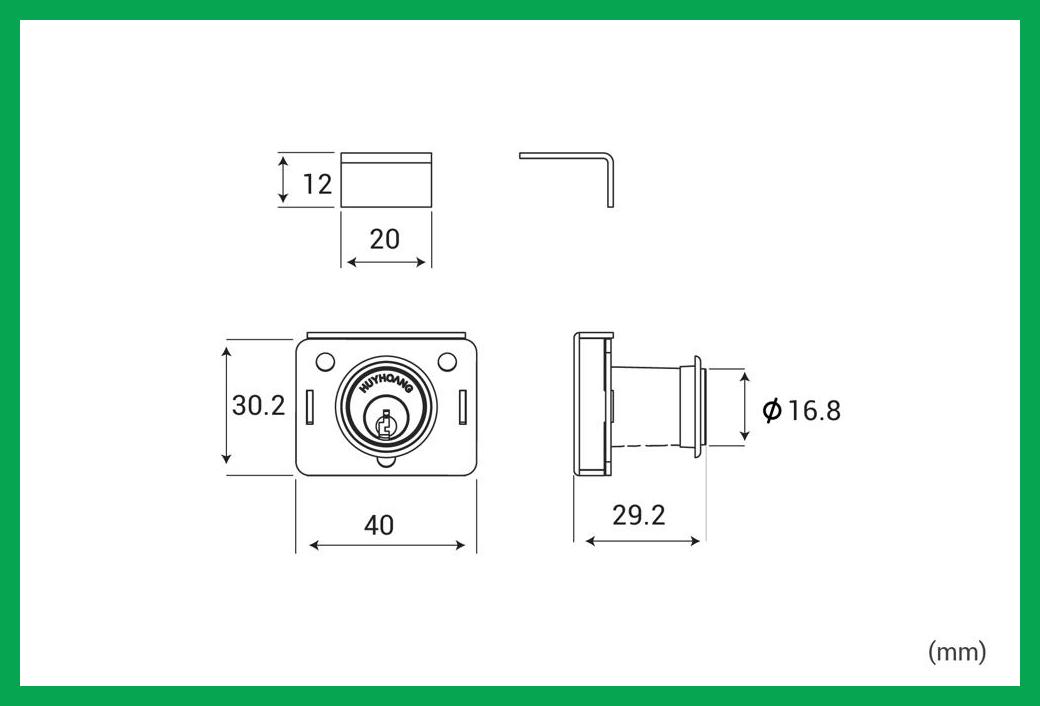 Thông số kỹ thuật Khóa tủ 06 - Khóa tủ Huy Hoàng