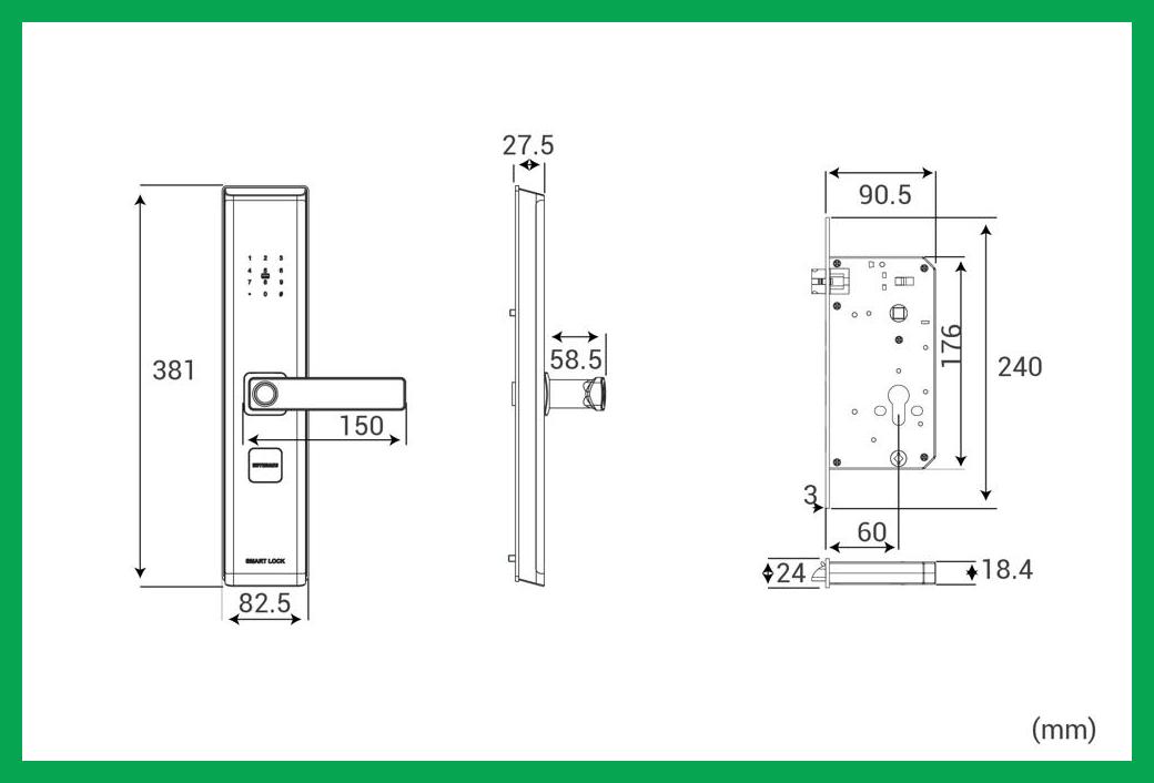 Thông số kỹ thuật Khóa vân tay điện tử TNHD10