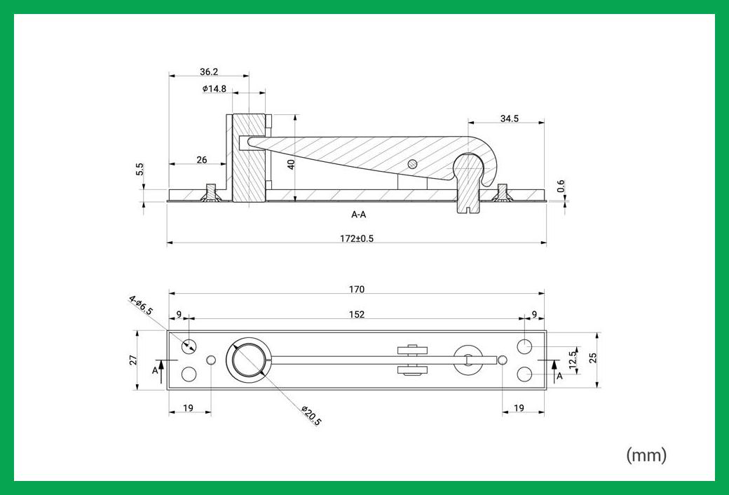 Thông số kỹ thuật Phụ kiện bản lề sàn 02