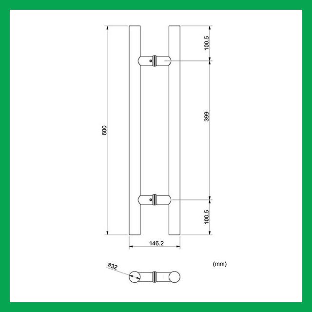 Thông số kỹ thuật Tay cửa 01 - Tay nắm cửa kính