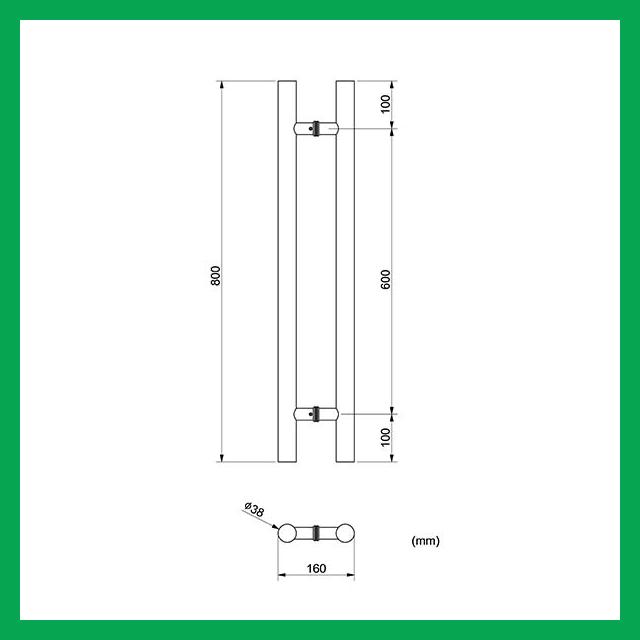 Thông số kỹ thuật Tay cửa 03 - Tay nắm cửa kính