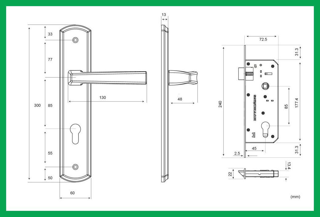 Thông số kỹ thuật Tay nắm HCX 8568 Đại