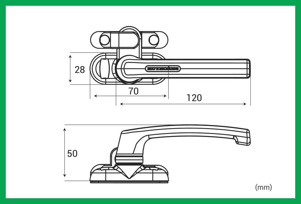 Thông số kỹ thuật Tay nắm cửa sổ AP02 hệ Xingfa Sơn đen