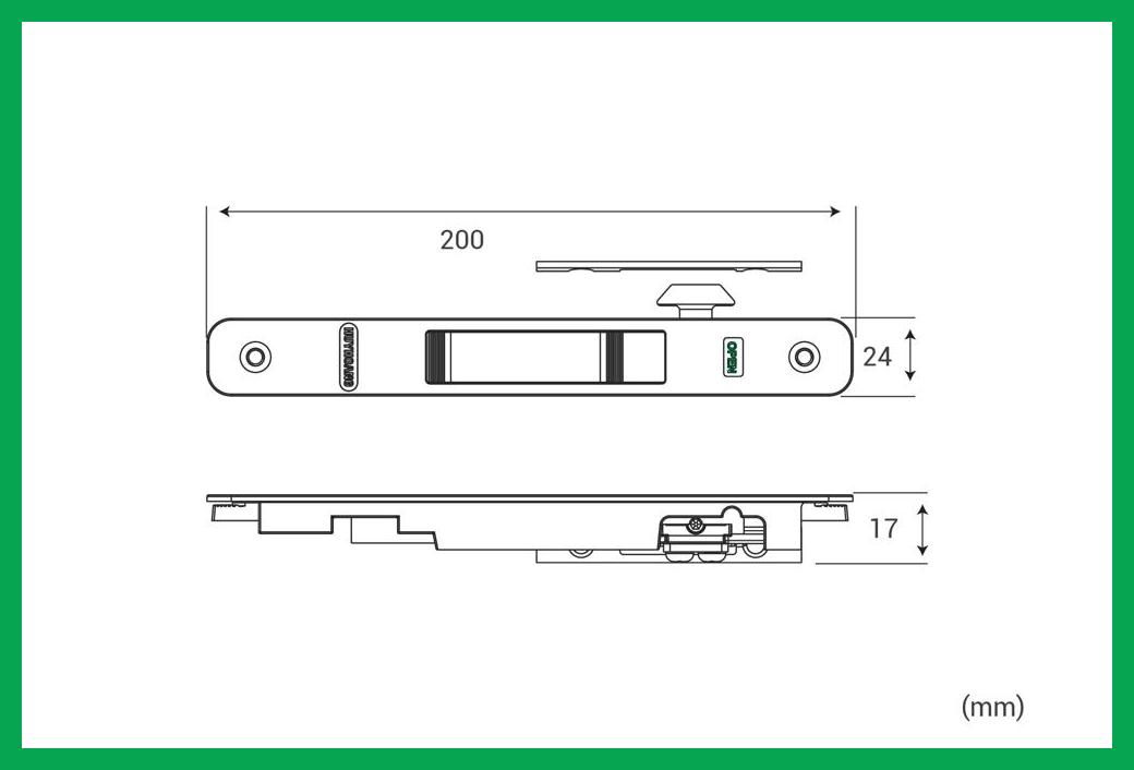 Thông số kỹ thuật Tay nắm cửa trượt AP 01 hệ 55 Sơn đen