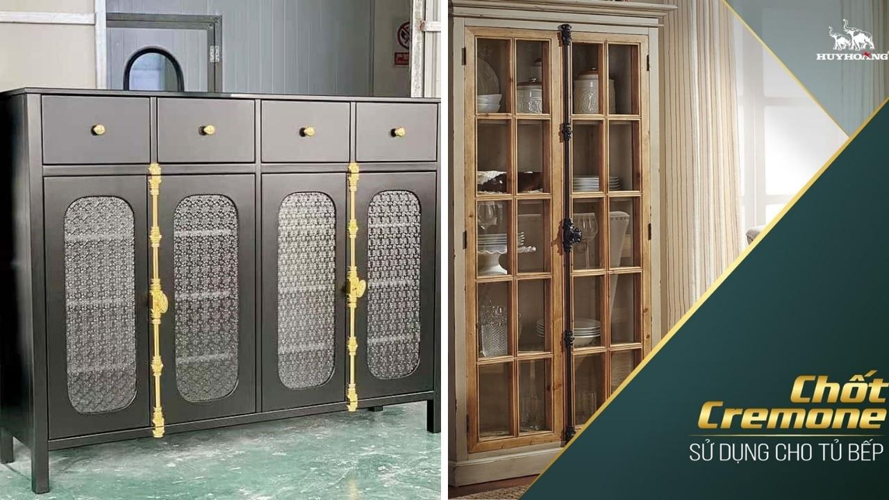Chốt cremone cho tủ bếp