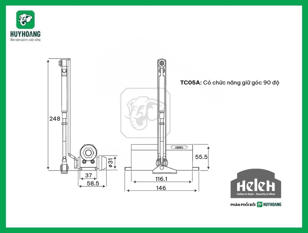 Thông Số Kỹ Thuật Tay Co Thủy Lực 05A Huy Hoàng