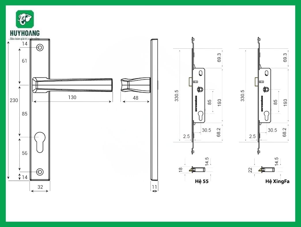 Thông Số Kỹ Thuật Tay Nắm Đa Điểm AP SS 68 Huy Hoàng