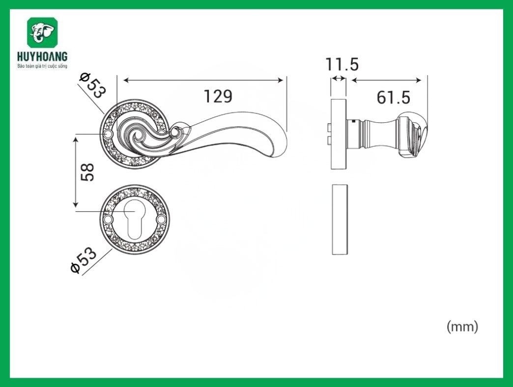 Thông số kỹ thuật Khóa tay nắm phân thể HCP 5829